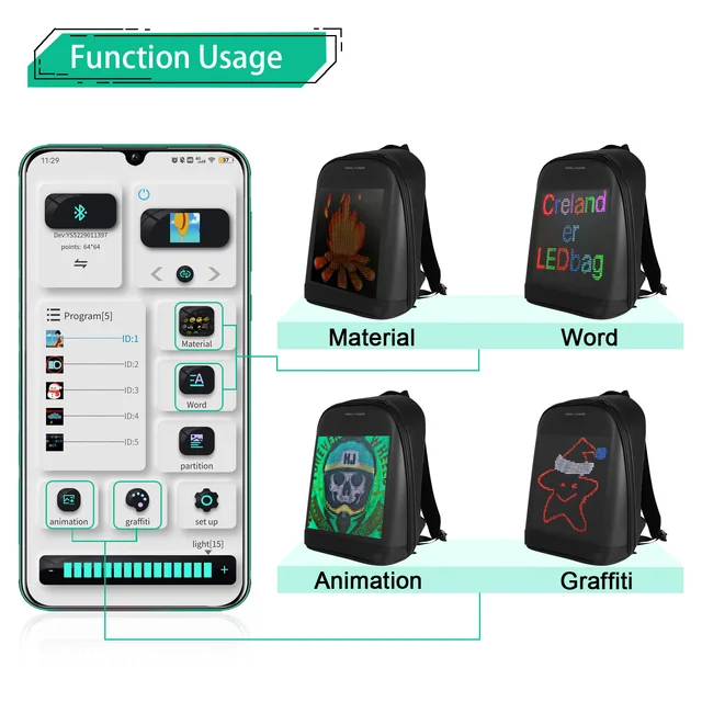 * Digital Billboard Backpack